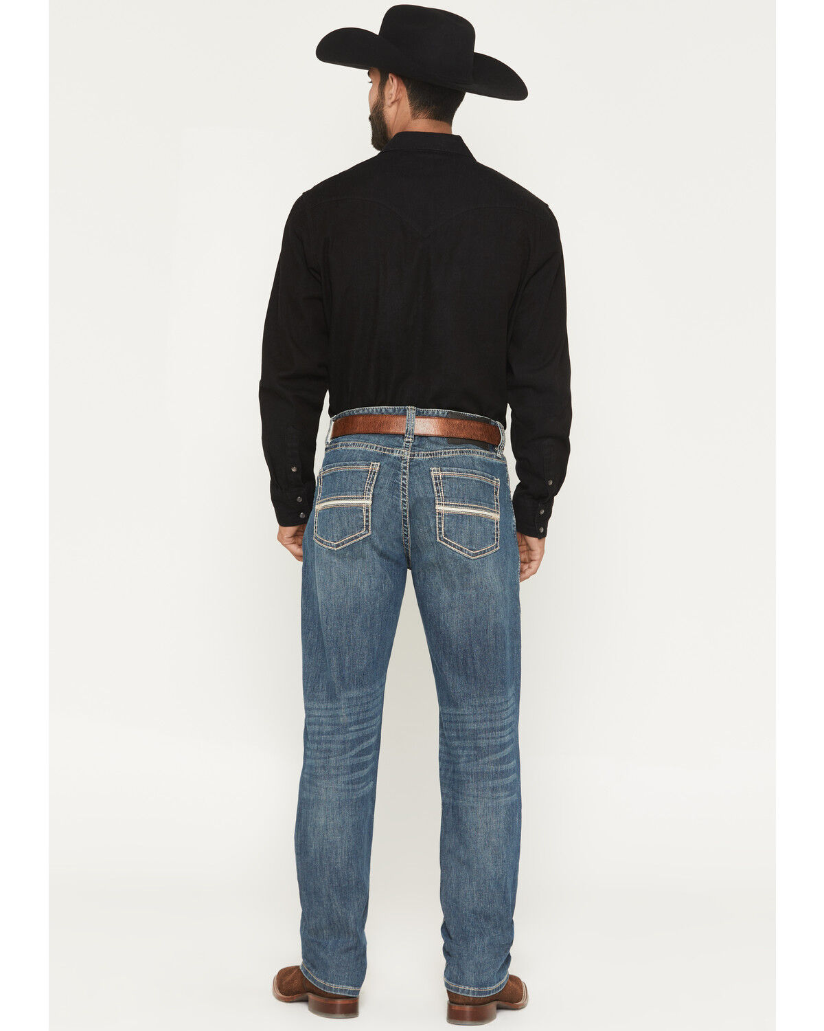 Image #3 - Rock & Roll Denim Men's Medium Wash Cannon Loose Fit Bootcut Reflex Stretch Denim Jeans, Medium Wash, hi-res