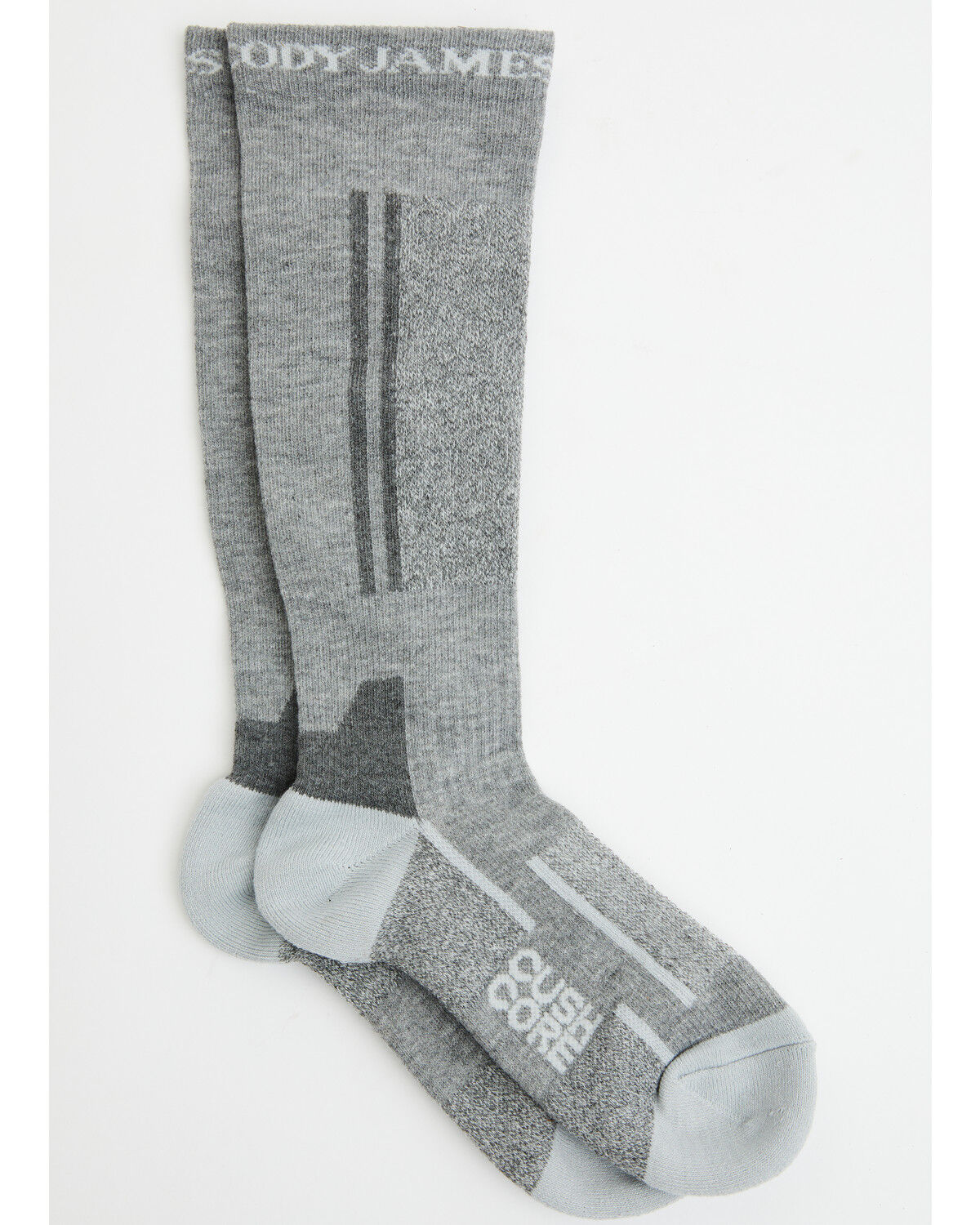 Cody James Men's RodeoTech Compression Crew Socks, Charcoal, hi-res
