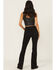 Image #3 - Idyllwind Women's Outlaw High Rise Flare Embroidered Super Stretch Denim Jeans, Black, hi-res