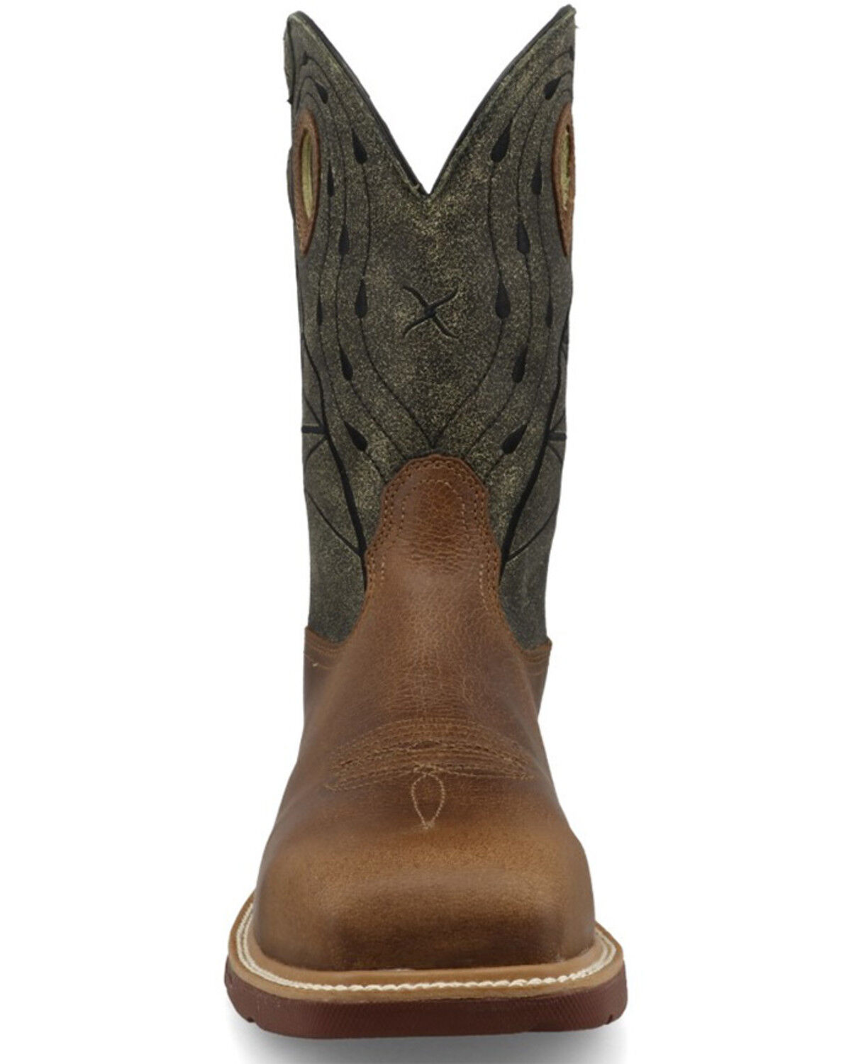 Image #4 - Twisted X Men's 12" Western Work Boots - Nano Composite Toe, Brown, hi-res