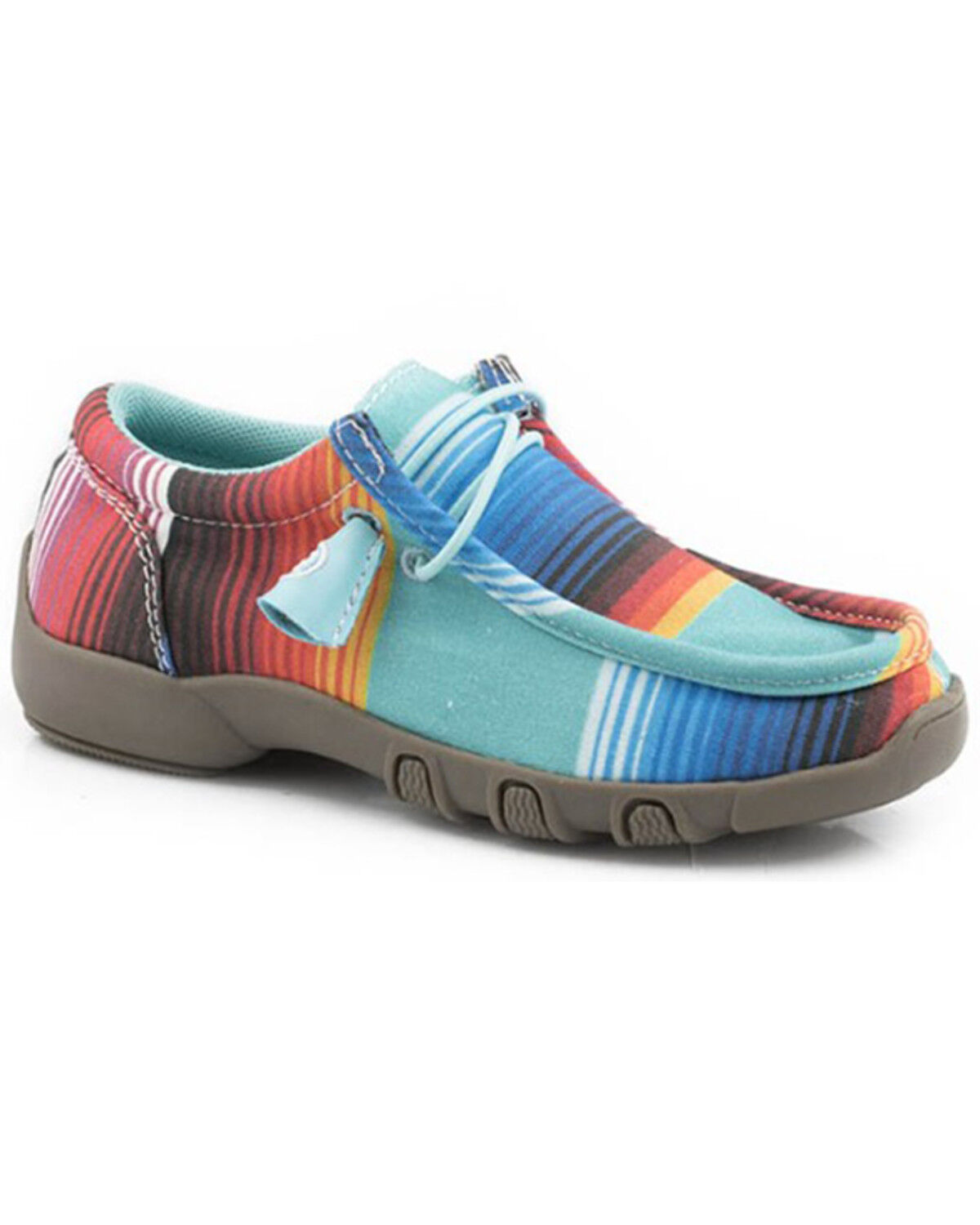 Image #1 - Roper Little Boys' Chillin Serape Slip-On Casual Shoes - Moc Toe, Blue, hi-res