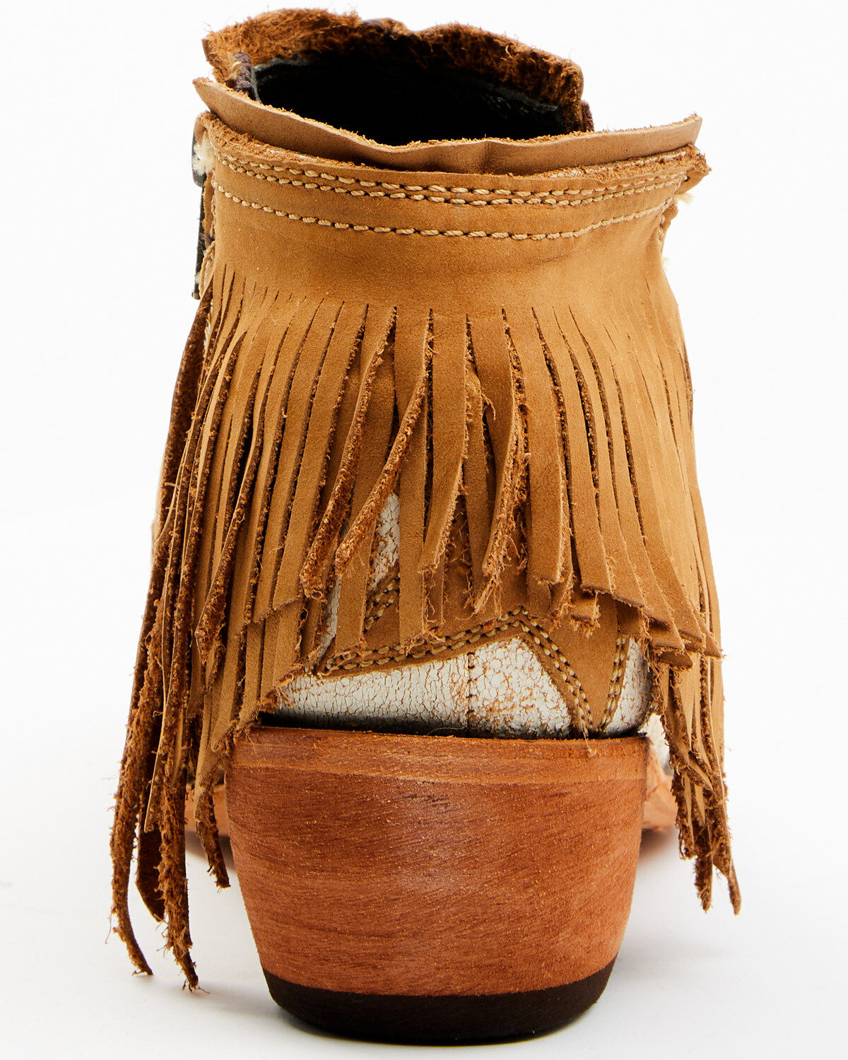 Image #5 - Caborca Silver by Liberty Black Women's Sybil Star Fringe Booties - Round Toe, Tan, hi-res