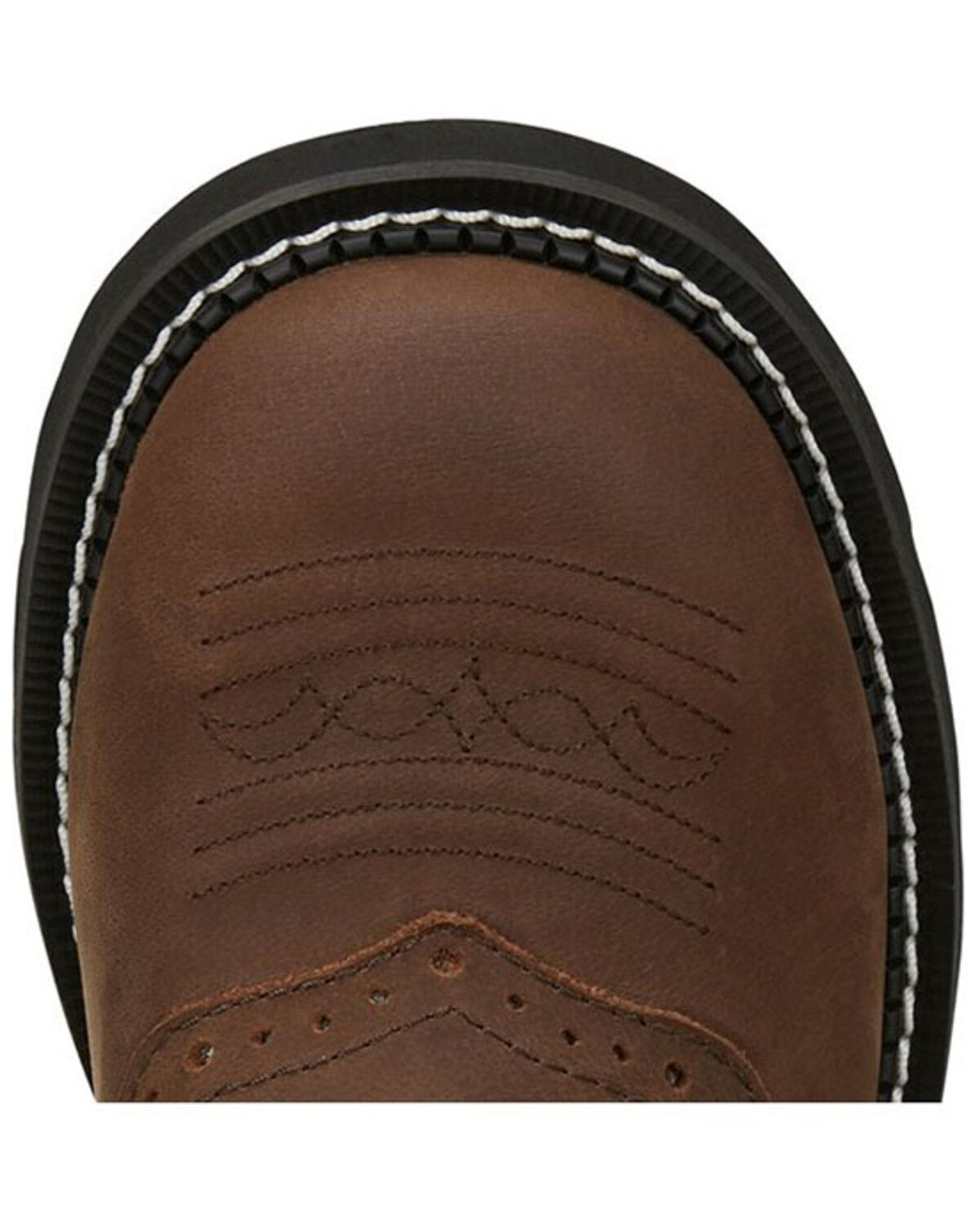 Image #6 - Justin Women's Gemma Performance Western Boots - Round Toe, Distressed Brown, hi-res