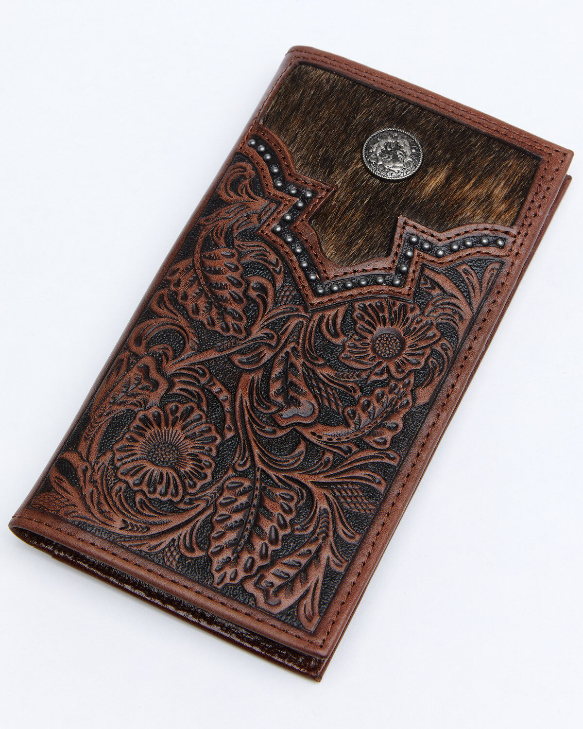 Image #1 - Cody James Men's Hair-On Rodeo Wallet, Brown, hi-res