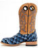 Image #3 - Cody James Men's Exotic Pirarucu Western Boots - Broad Square Toe, Blue, hi-res