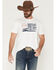 Image #1 - Kimes Ranch Men's Faded Glory Patriotic Short Sleeve Graphic T-Shirt, White, hi-res