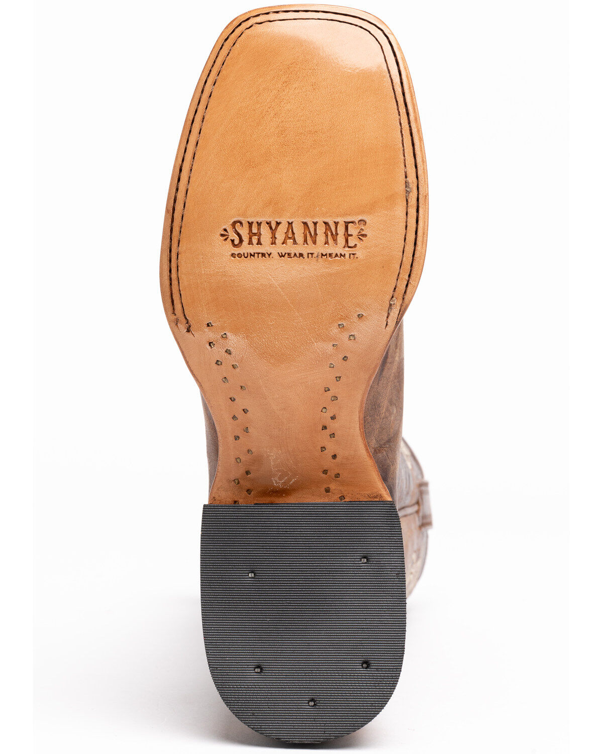 Image #7 - Shyanne Women's Lasy Floral Embroidered Western Boots - Broad Square Toe, Brown, hi-res