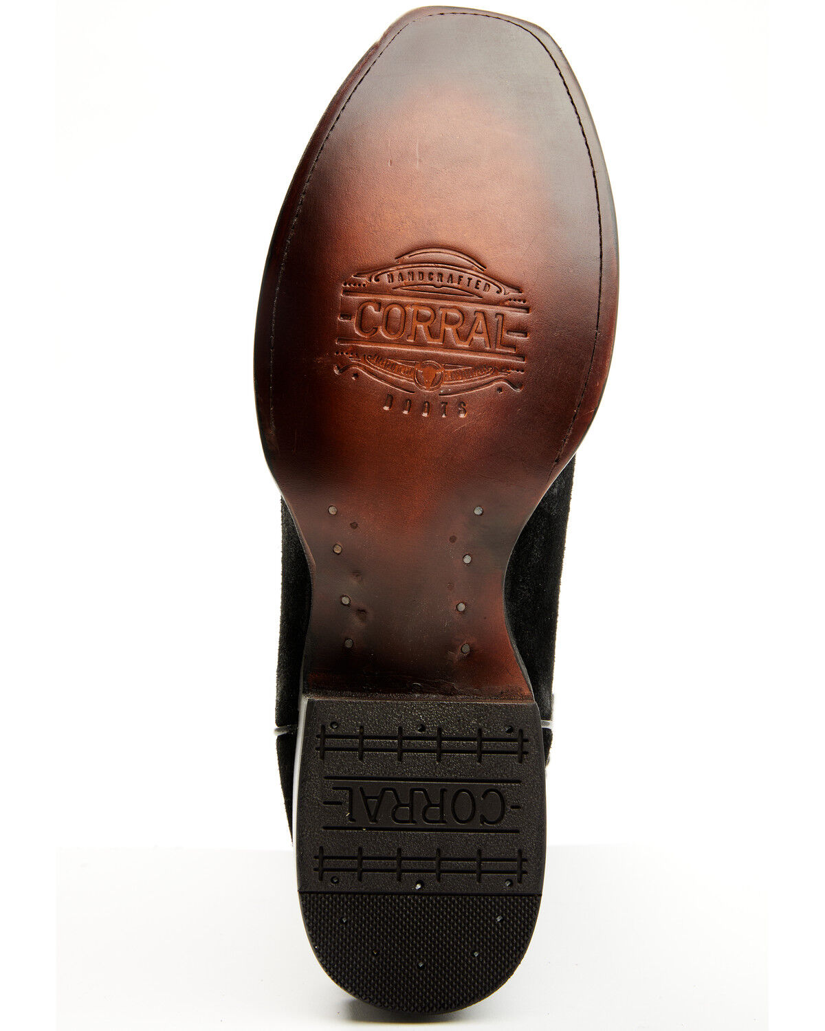 Image #7 - Corral Men's Roughout Embroidered Western Boots - Square Toe, Black, hi-res