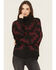 Image #1 - Ariat Women's Southwestern Print Turtleneck Sweater, Black, hi-res