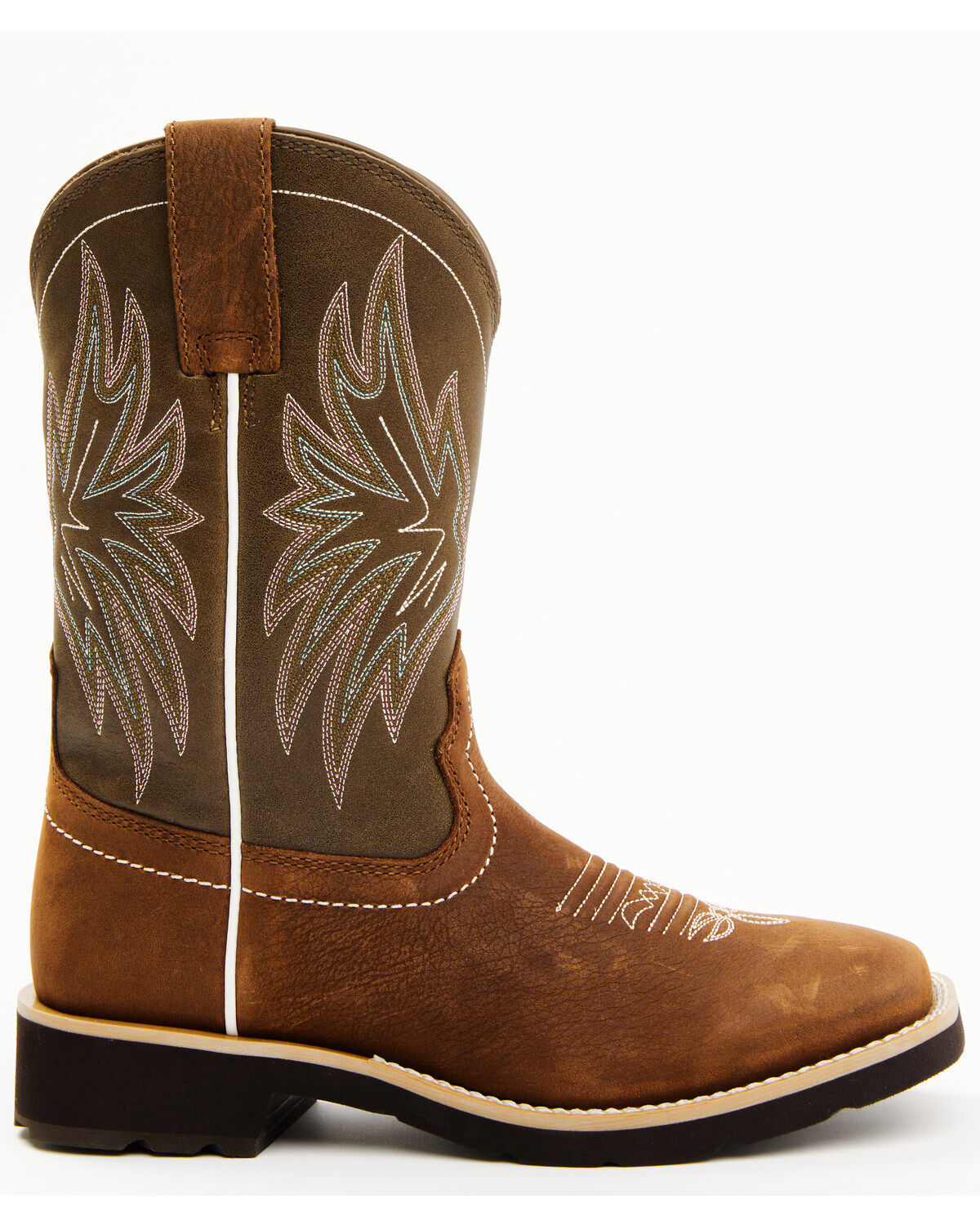 Image #2 - RANK 45&reg; Women's Sage Western Performance Boots - Broad Square Toe, Olive, hi-res