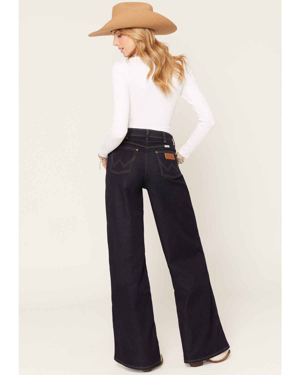 Image #3 - Wrangler Women's Canyon Dark Wash High Rise Wide Denim Jeans, Dark Wash, hi-res