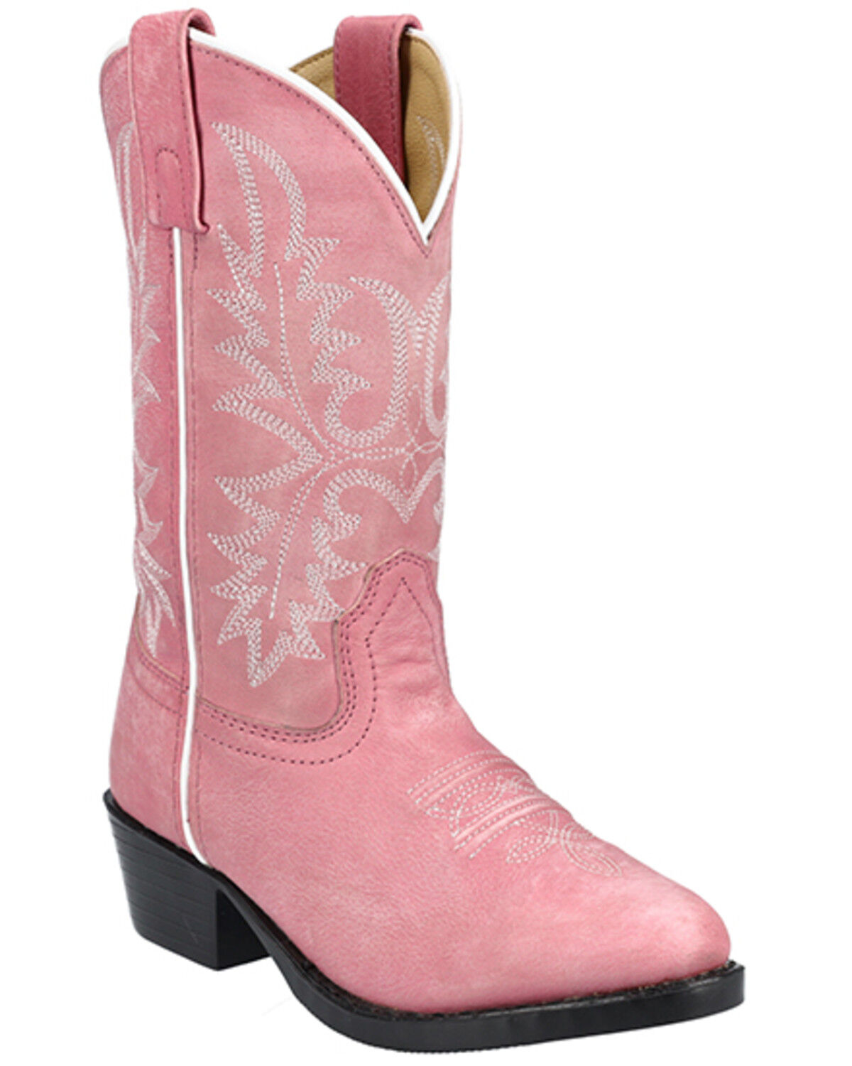 Image #1 - Smoky Mountain Girls' Denver Western Boots - Round Toe, Pink, hi-res