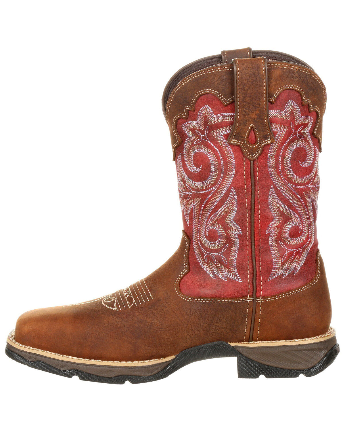Image #3 - Durango Women's Rebel Waterproof Western Work Boots - Composite Toe, Brown, hi-res