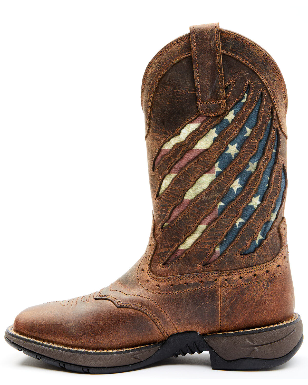 Image #3 - RANK 45&reg; Women's Xero Gravity Lite Flag Western Performance Boots - Broad Square Toe, Brown, hi-res