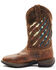 Image #3 - RANK 45&reg; Women's Xero Gravity Lite Flag Western Performance Boots - Broad Square Toe, Brown, hi-res