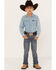 Image #1 - Cody James Little Boys' Stone Cold Wash Slim Bootcut Stretch Jeans - Size 4-8, Dark Medium Wash, hi-res