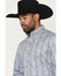 Image #2 - Panhandle Slim Men's Paisley Wallpaper Print Long Sleeve Button-Down Stretch Western Shirt, Blue, hi-res