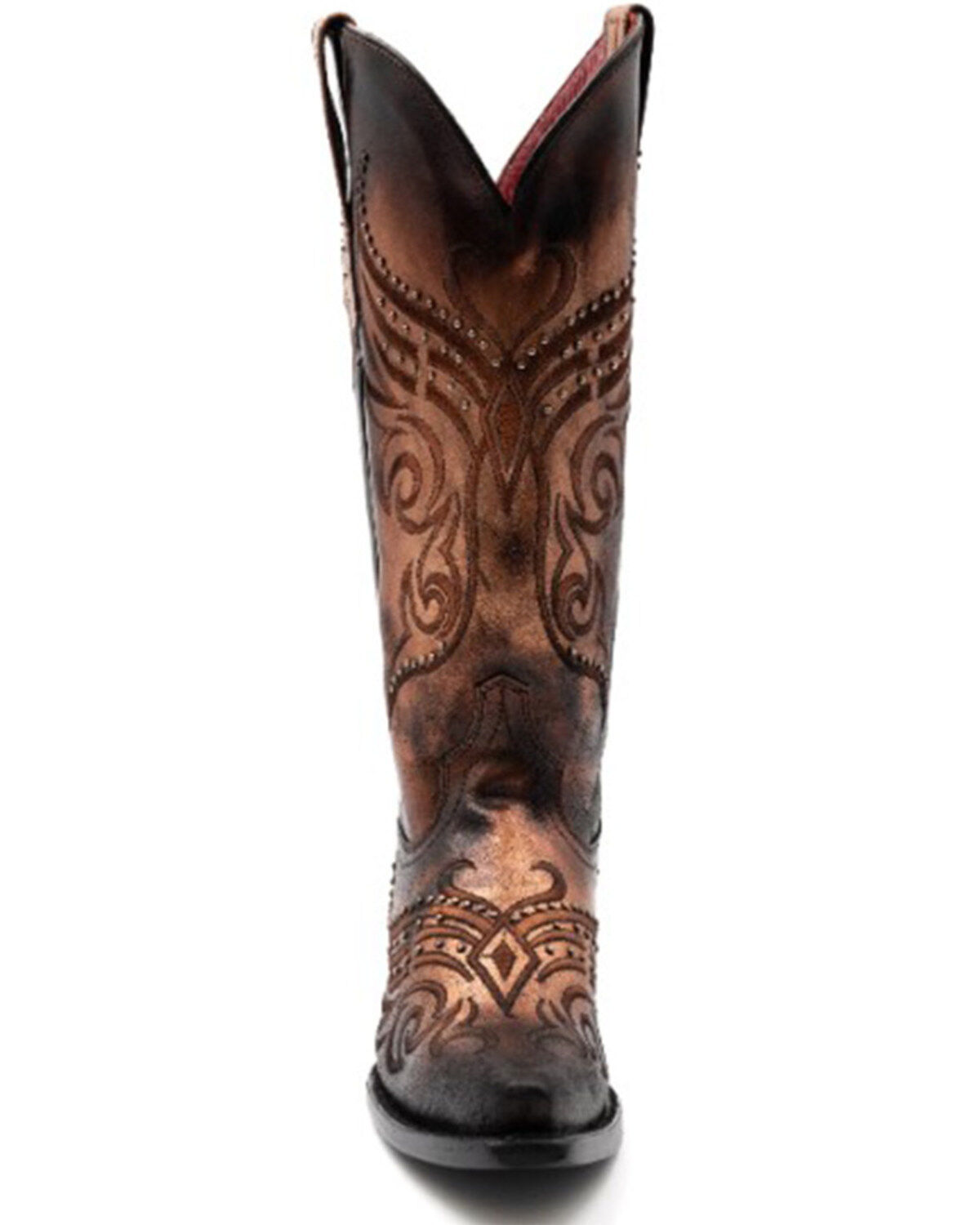 Image #4 - Ferrini Women's Masquerade Western Boots - Snip Toe, Copper, hi-res