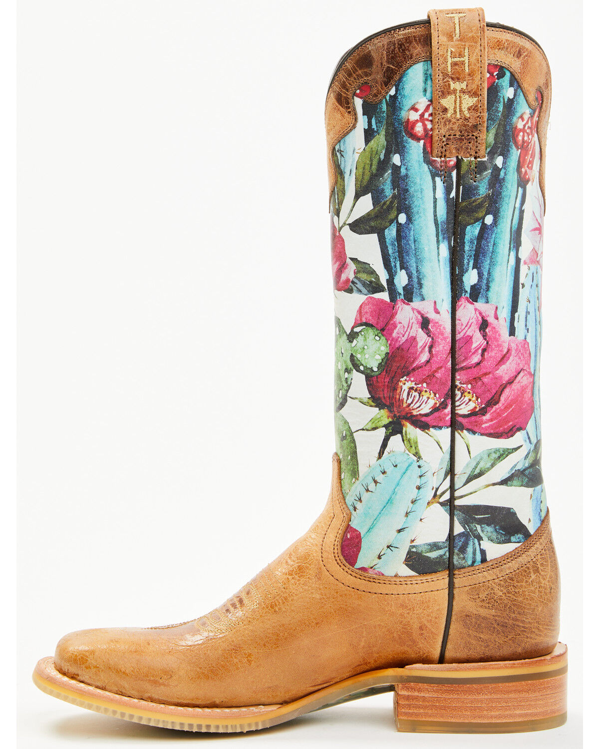 Image #4 - Tin Haul Women's Cactilicious Looking Sharp Sole Western Boots - Broad Square Toe, Brown, hi-res
