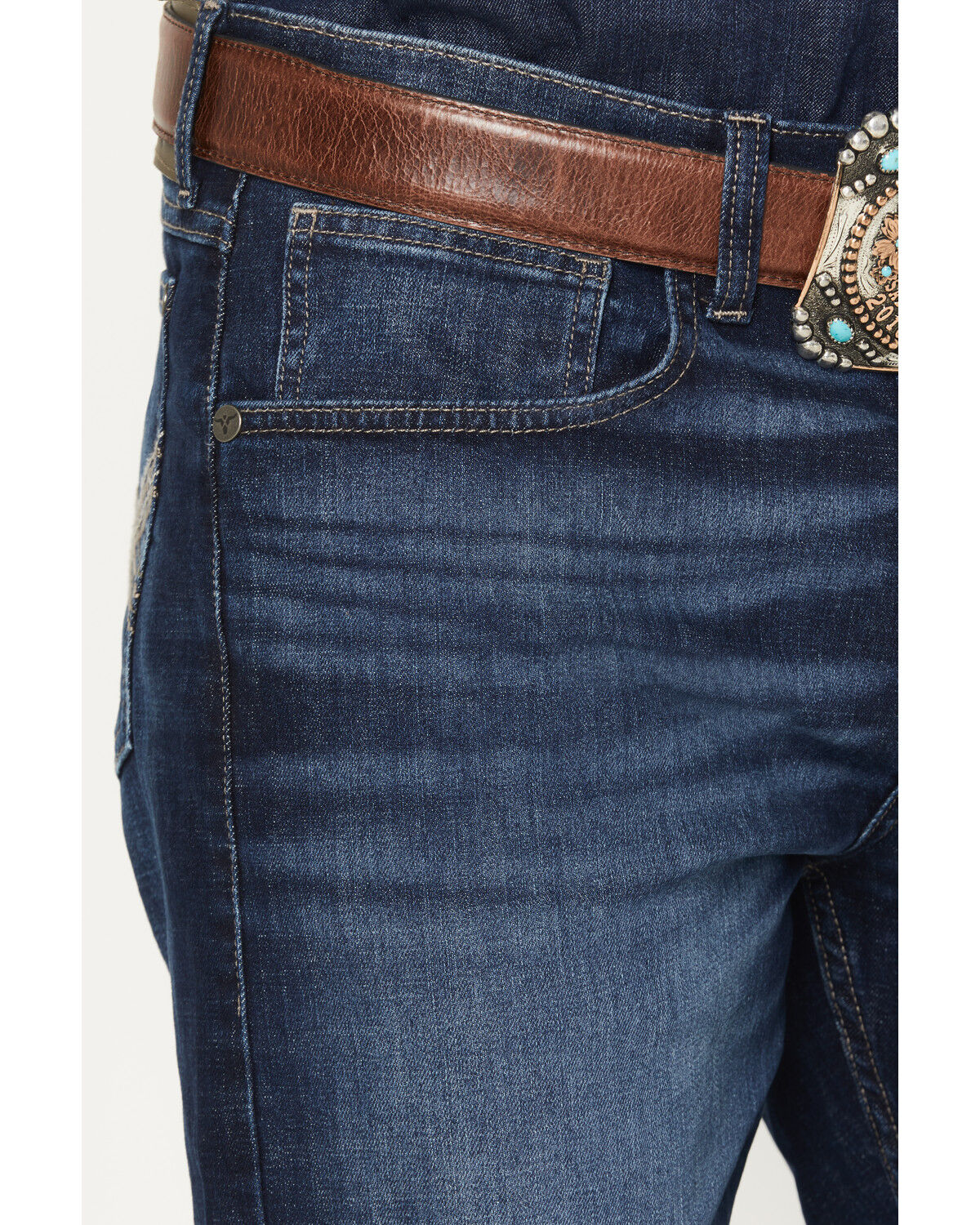 Image #2 - Wrangler 20X Men's 42MWX Chandler Medium Wash Vintage Bootcut Stretch Denim Jeans, Medium Wash, hi-res