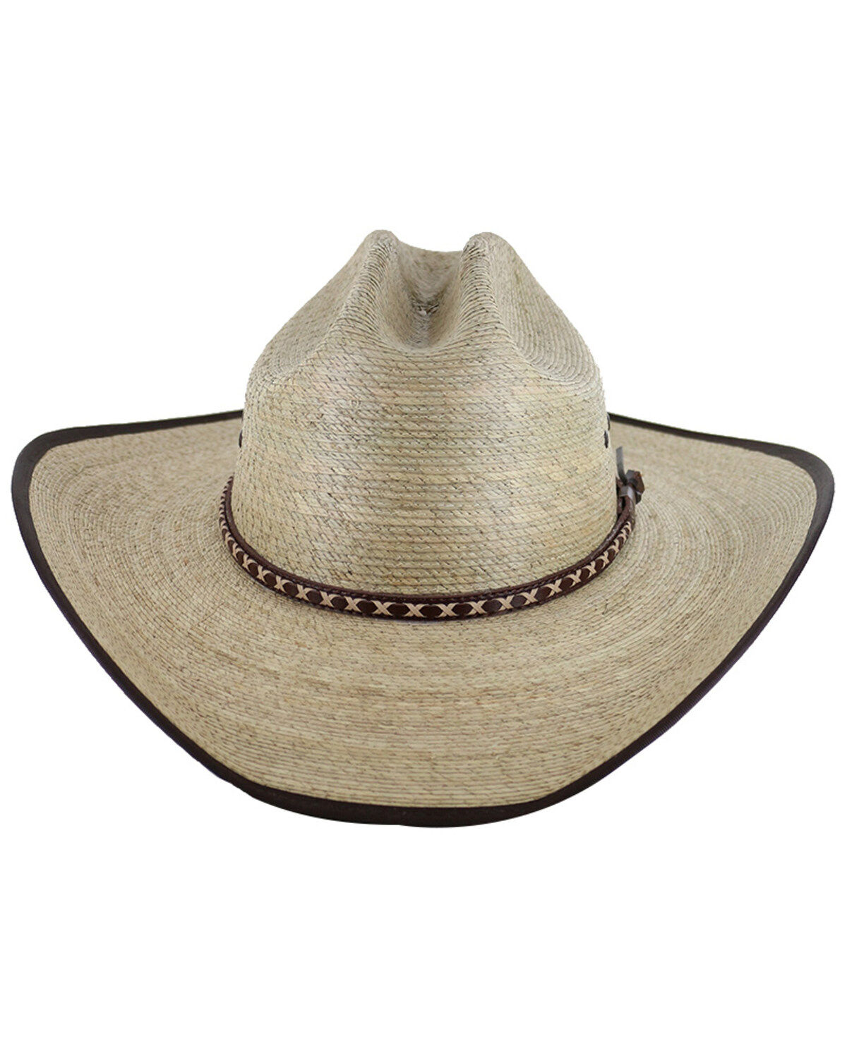 Image #4 - Cody James&reg; Men's Brown Trimmed Straw Hat, Natural, hi-res