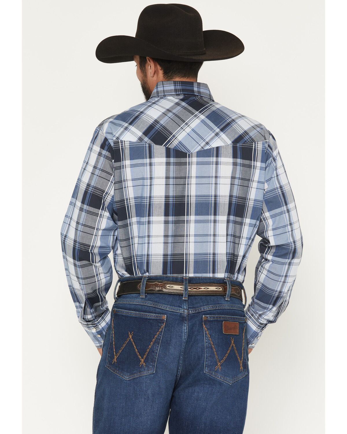 Image #4 - Ely Walker Men's Plaid Print Long Sleeve Pearl Snap Western Shirt - Big, , hi-res