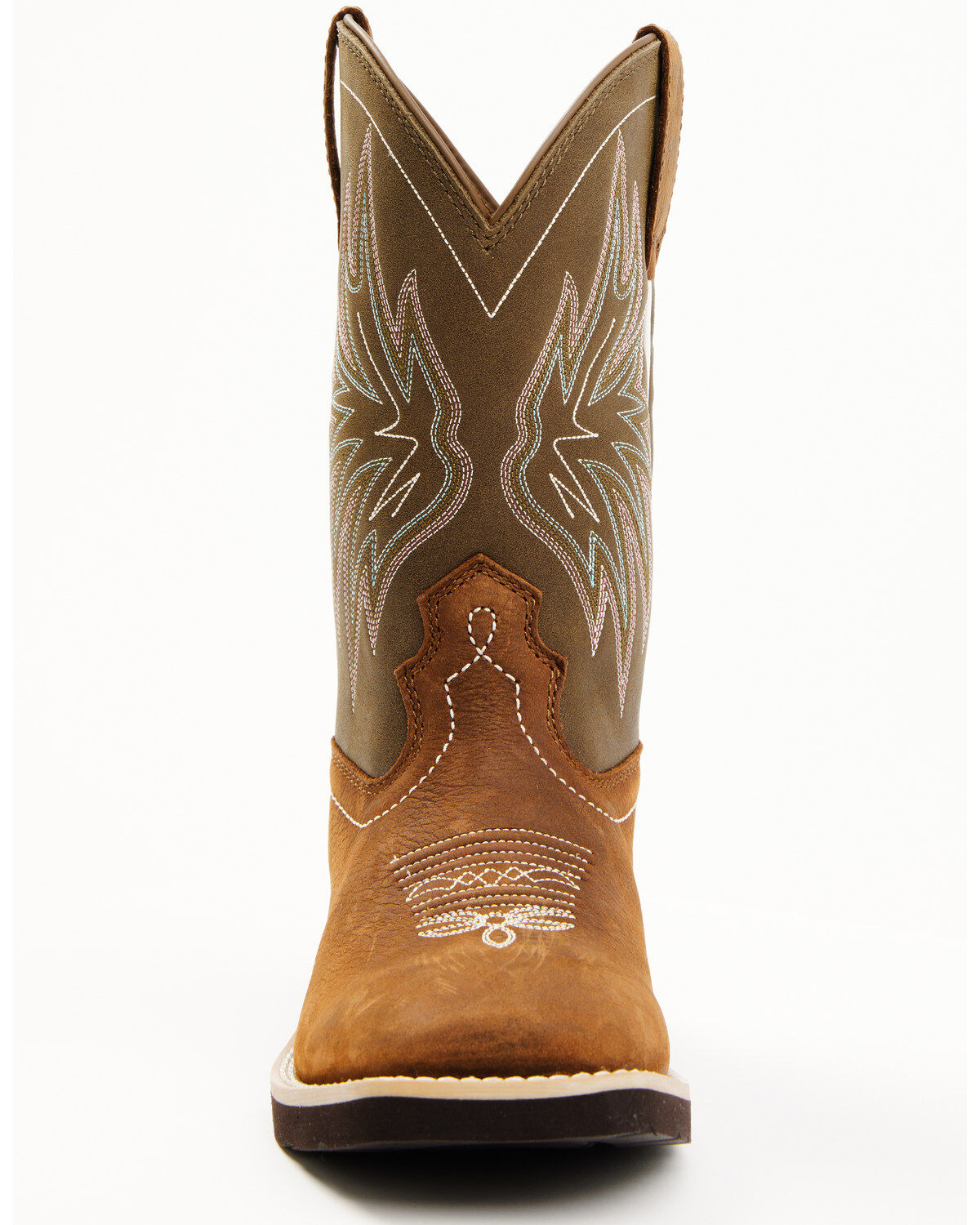 Image #4 - RANK 45&reg; Women's Sage Western Performance Boots - Broad Square Toe, Olive, hi-res