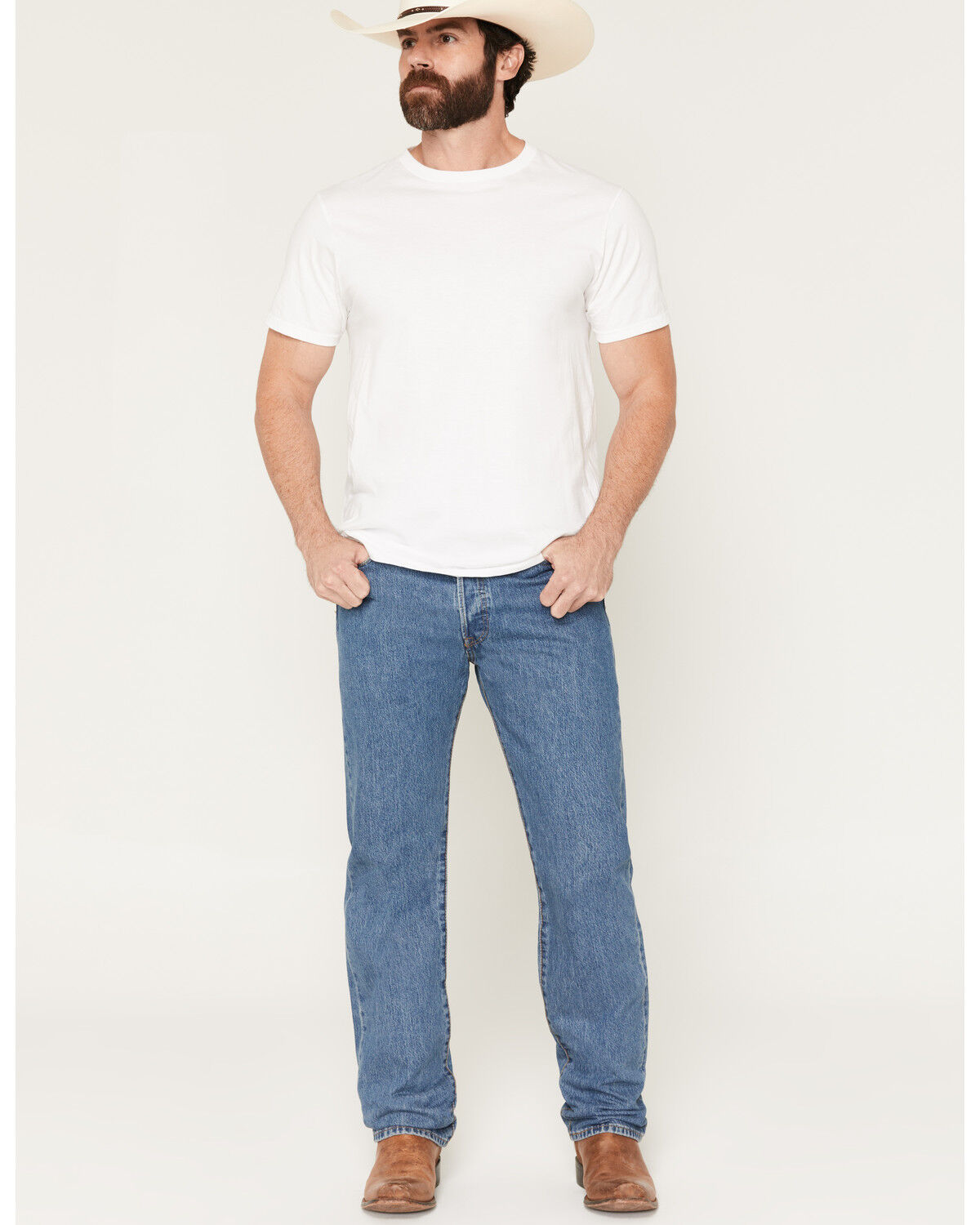 Image #1 - Levi's Men's 501 Original Prewashed Regular Straight Leg Jeans, Stonewash, hi-res