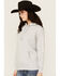 Image #2 - Ariat Women's Boot Barn Exclusive Logo Hoodie, Grey, hi-res