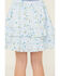 Image #4 - Trixxi Girls' Floral Print Ruffle Skirt, Blue, hi-res