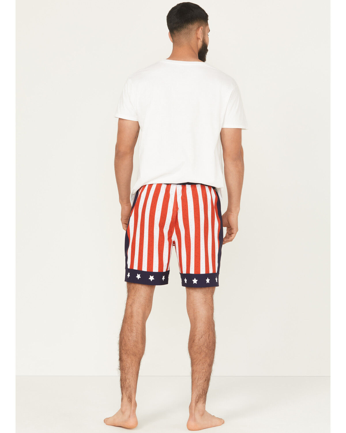 Image #3 - Rock & Roll Denim Men's Americana Stretch Drawcord Shorts, Red/white/blue, hi-res