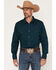 Image #1 - Gibson Trading Co Men's Basic Solid Long Sleeve Pearl Snap Western Shirt - Tall, Dark Teal, hi-res