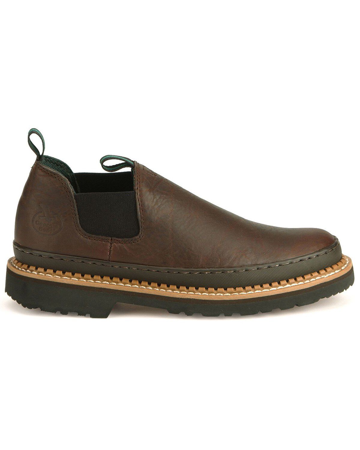 Image #2 - Georgia Boot Men's Georgia Giant Romeo Slip-On Work Shoes - Soft Toe, Dark Brown, hi-res