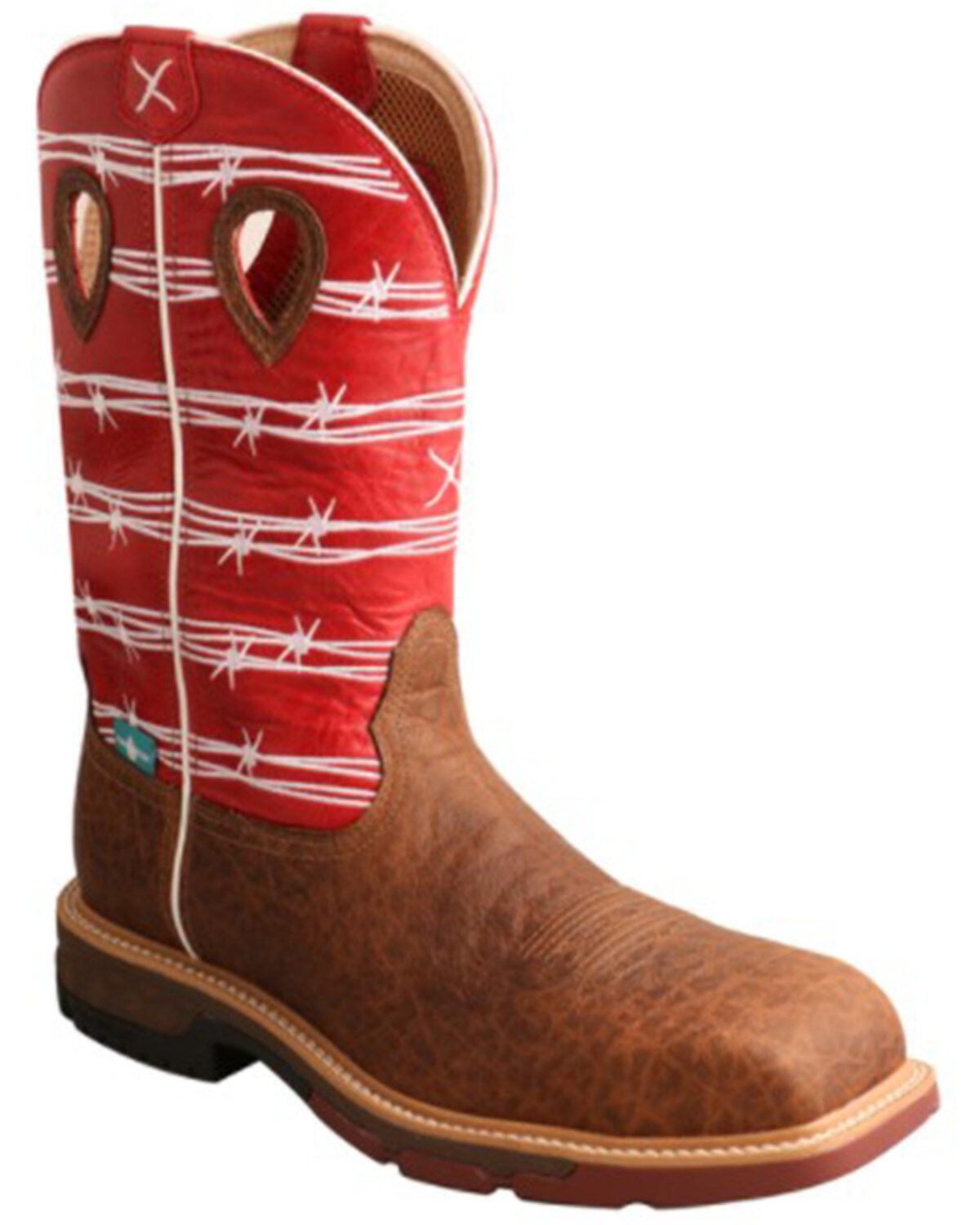 Image #1 - Twisted X Men's CellStretch Waterproof Work Boots - Nano Composite Toe, Brown, hi-res