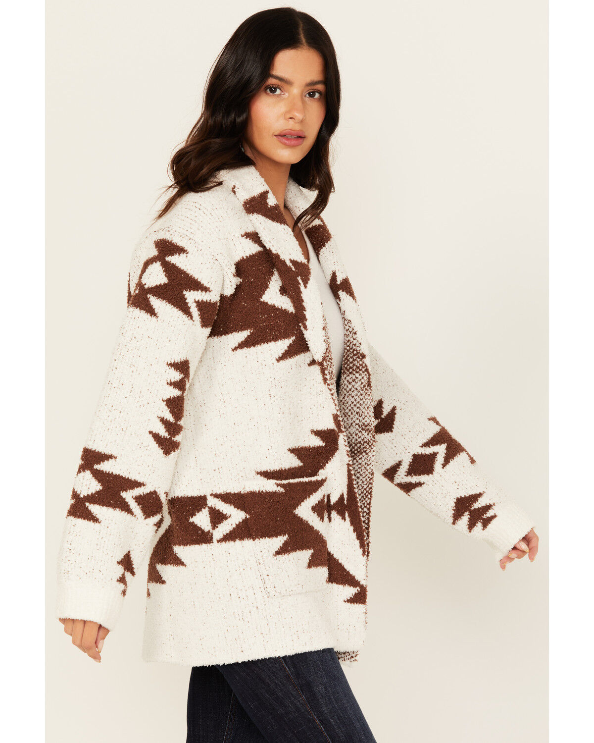 Image #2 - Idyllwind Women's Hanover Fluffy Knit Cardigan, Ivory, hi-res