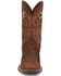 Image #4 - Justin Men's Stampede Bowline Western Boots - Broad Square Toe, Brown, hi-res