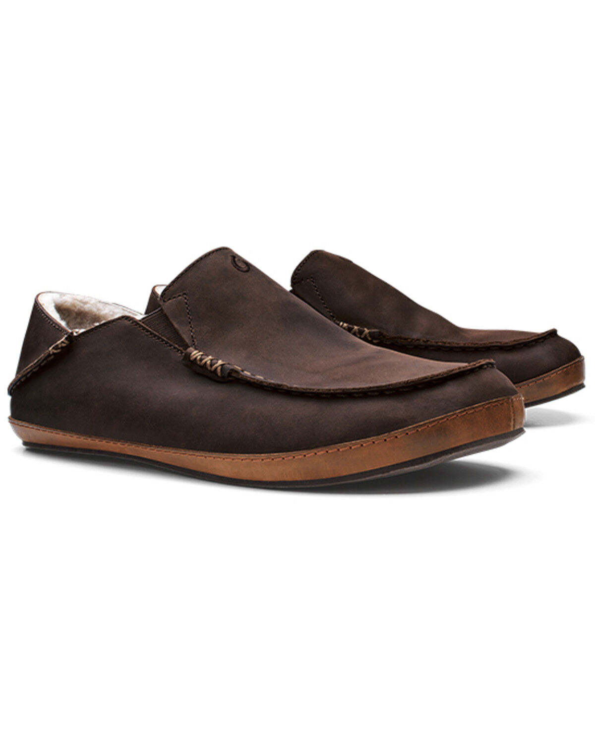 Image #1 - OluKai Men's Moloa Slippers, Dark Brown, hi-res