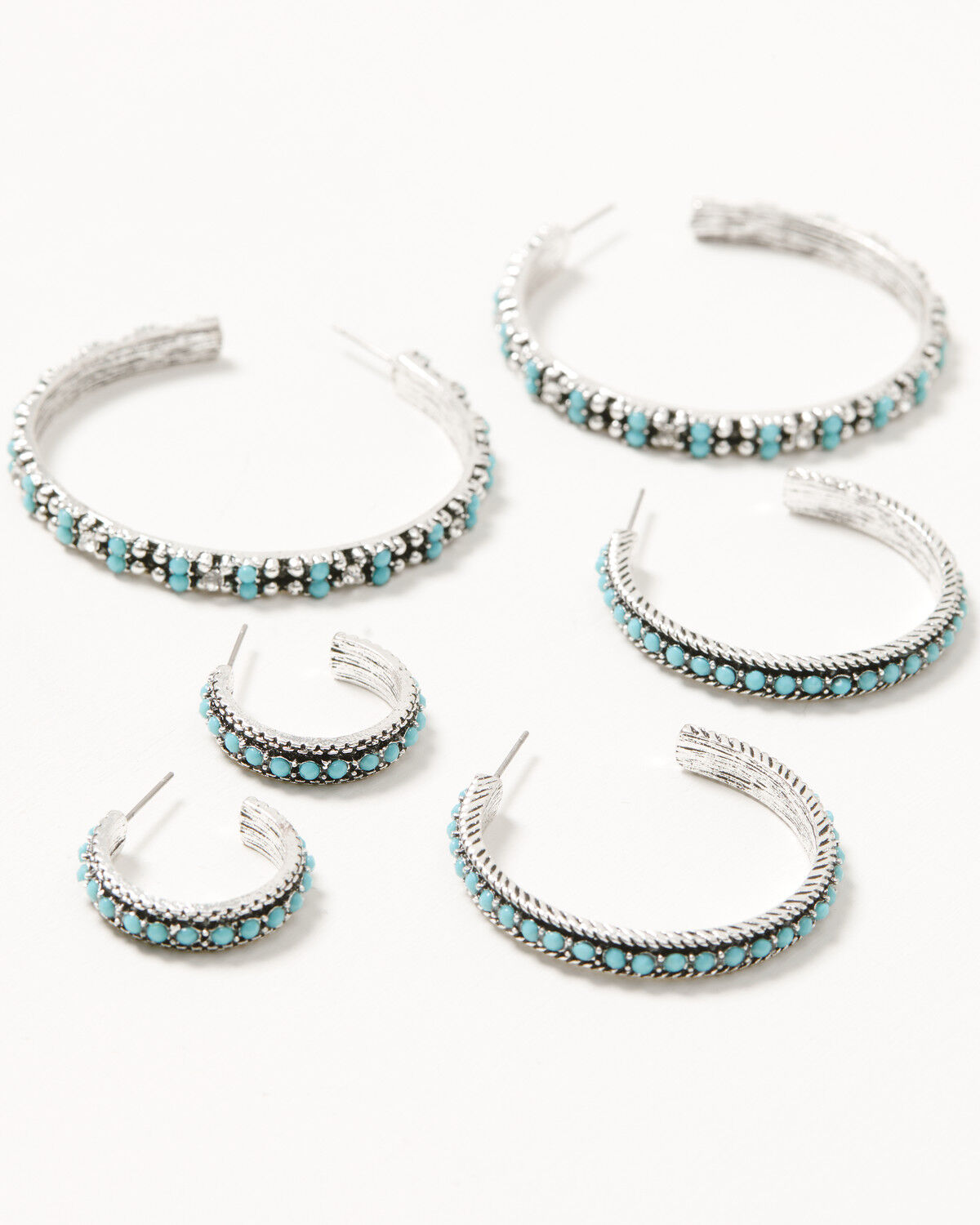 Shyanne Women's Hoop Earring Set - 3 Piece, Silver, hi-res