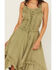 Image #3 - Scully Women's Sleeveless Hanky Hem Jacquard Midi Dress, Olive, hi-res