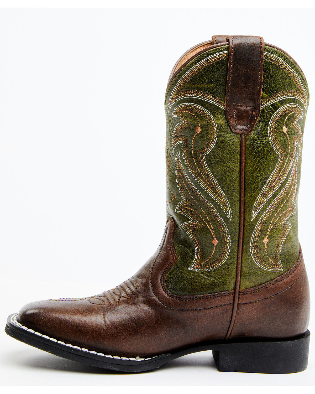 Image #3 - RANK 45&reg; Boys' Kasey Western Boots - Broad Square Toe, Green, hi-res
