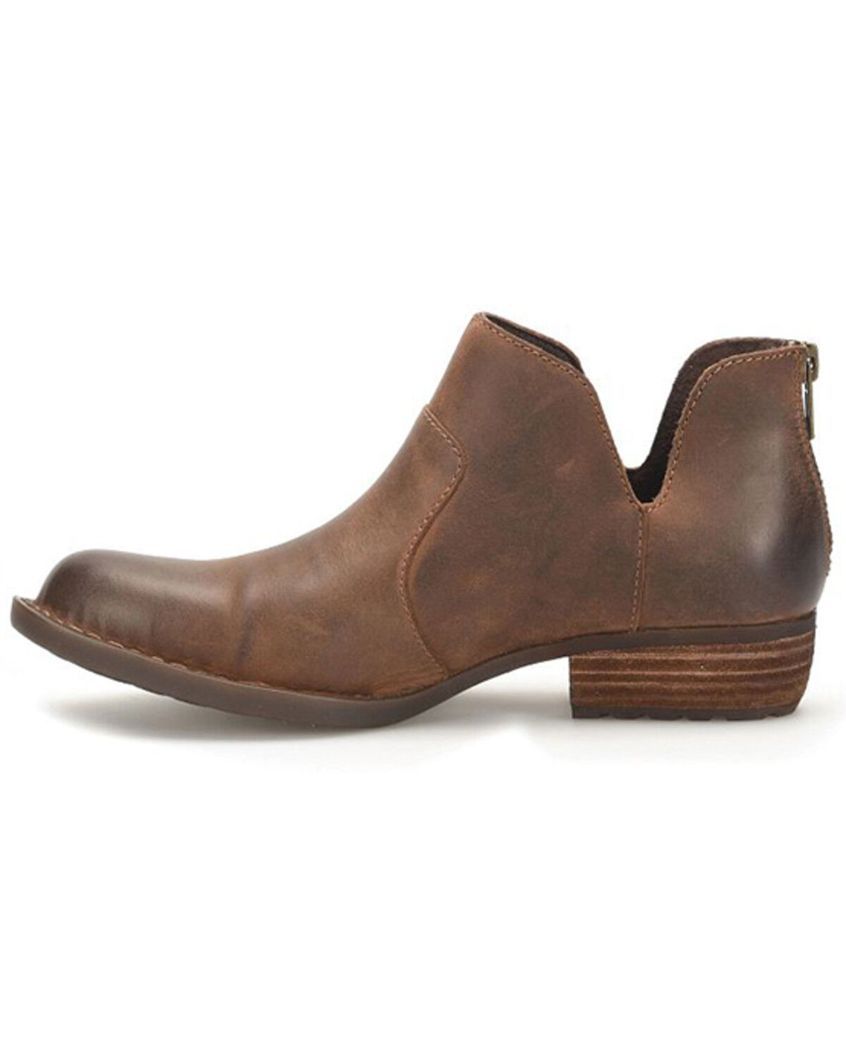 Image #3 - Born Women's Kerri Booties - Round Toe, Brown, hi-res