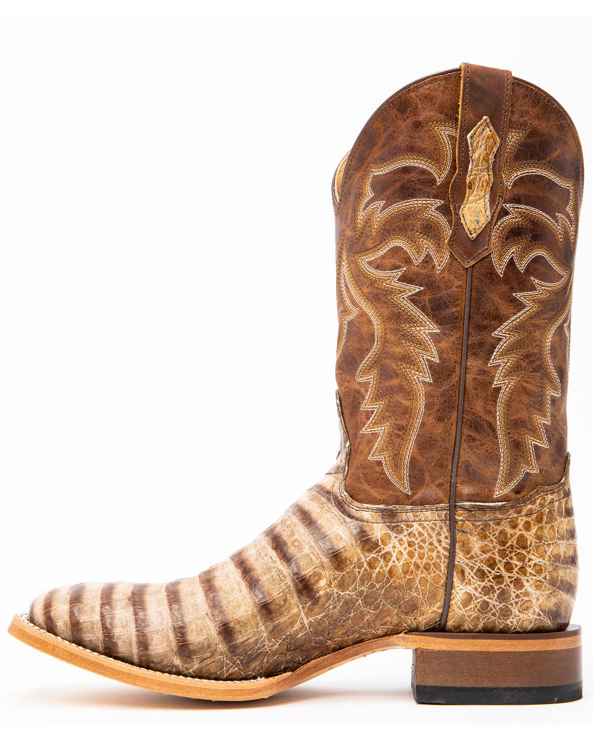 Image #4 - Cody James Men's Caiman Belly Western Boots - Broad Square Toe, Brown, hi-res