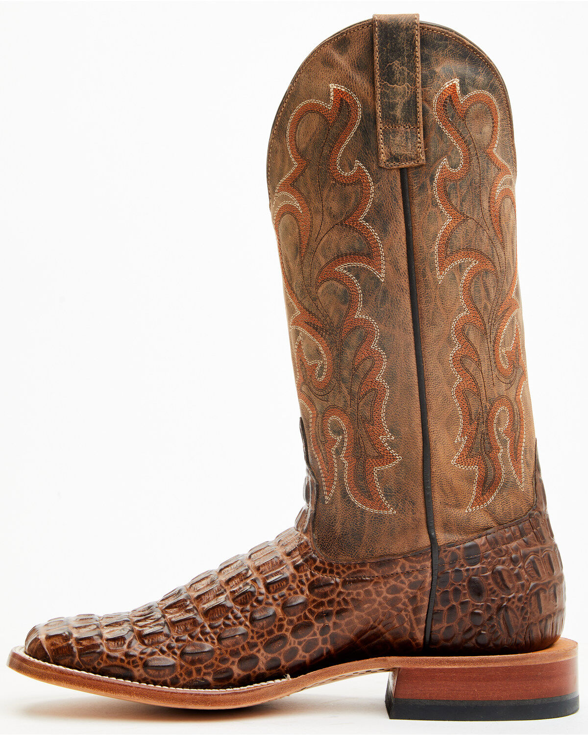 Image #3 - Horse Power Men's Nile Crocodile Print Western Boots - Square Toe, Brown, hi-res