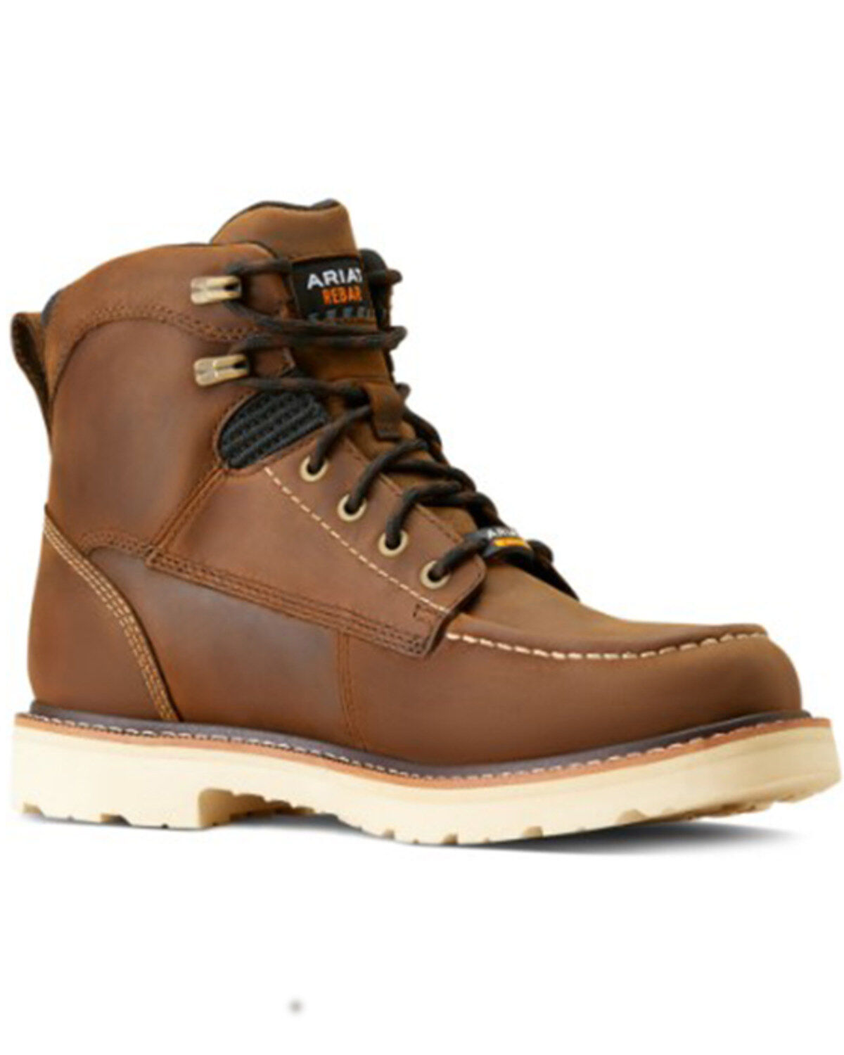 Image #1 - Ariat Men's Rebar Lift 6" Lace-Up Waterproof Work Boots - Moc Toe, Brown, hi-res
