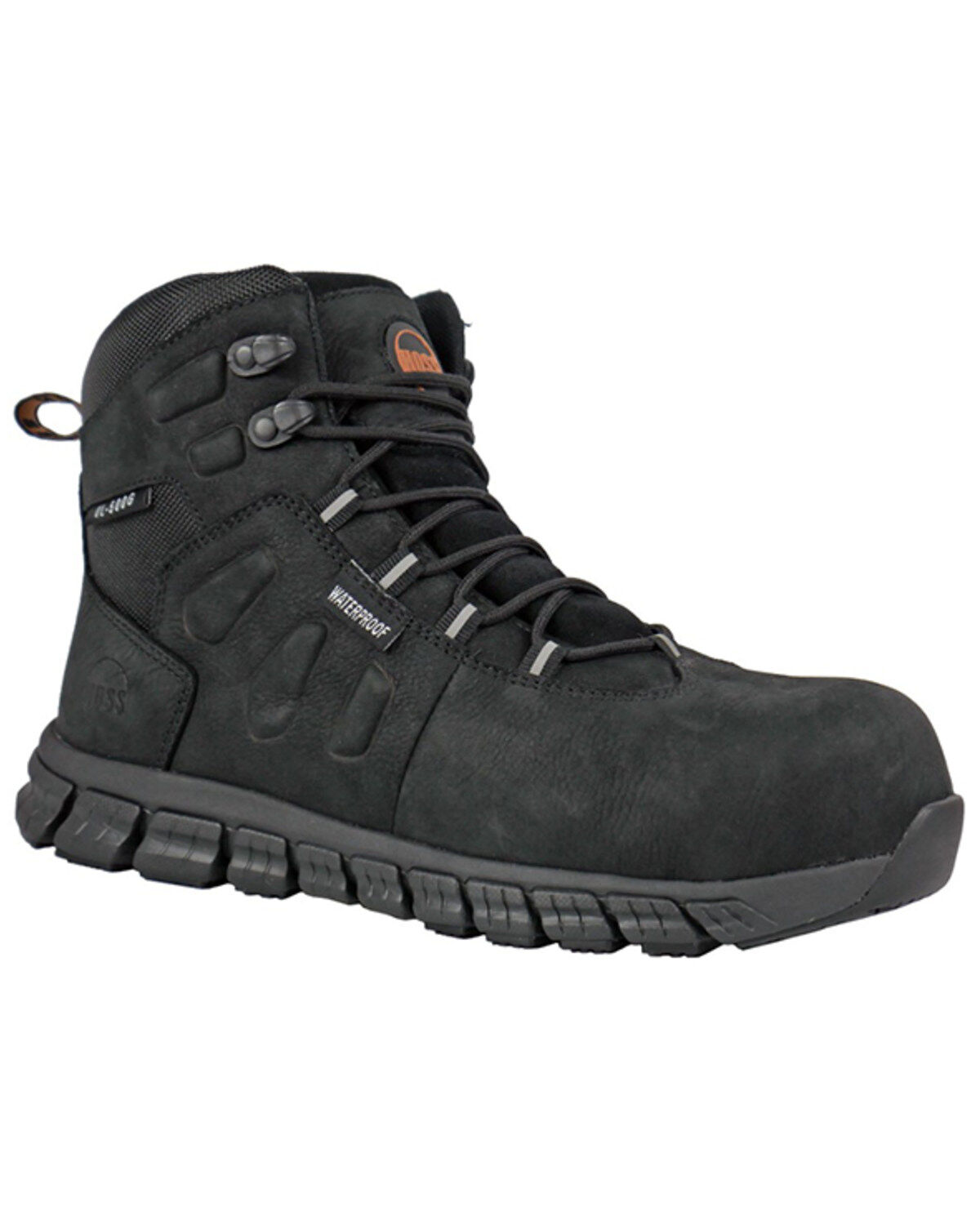 Image #1 - Hoss Men's Tikaboo Ultra Light Lace-Up Work Boots - Composite Toe, Black, hi-res