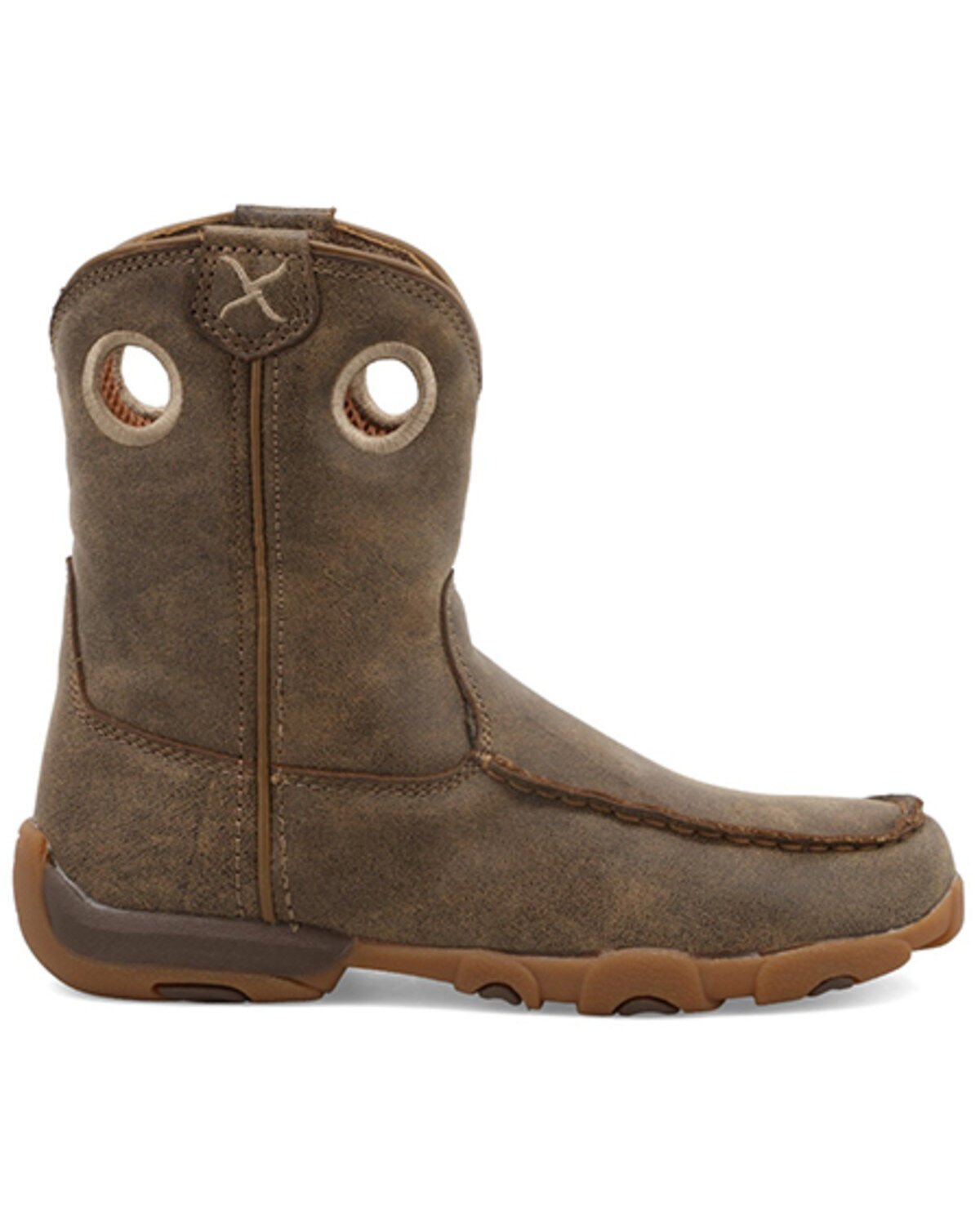 Image #2 - Twisted X Kid's Driving Moc Boots - Moc Toe, Brown, hi-res