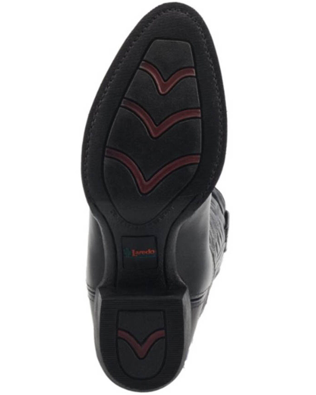 Image #14 - Laredo Men's Embroidered Round Toe Western Boots, Black, hi-res