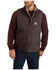 Image #1 - Carhartt Men's Dark Brown Washed Duck Sherpa Lined Mock Neck Work Vest - Tall, Dark Brown, hi-res