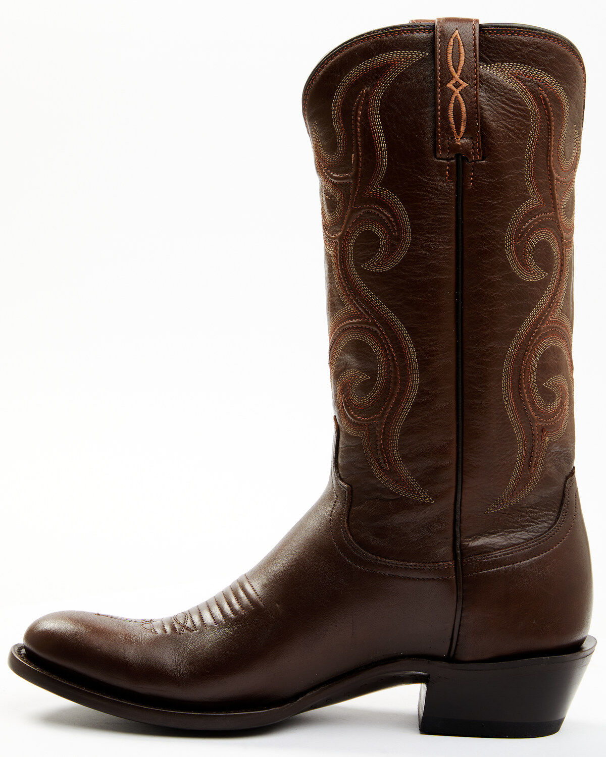 Image #3 - Lucchese Men's Espresso Smooth Western Boots - Round Toe, Dark Brown, hi-res