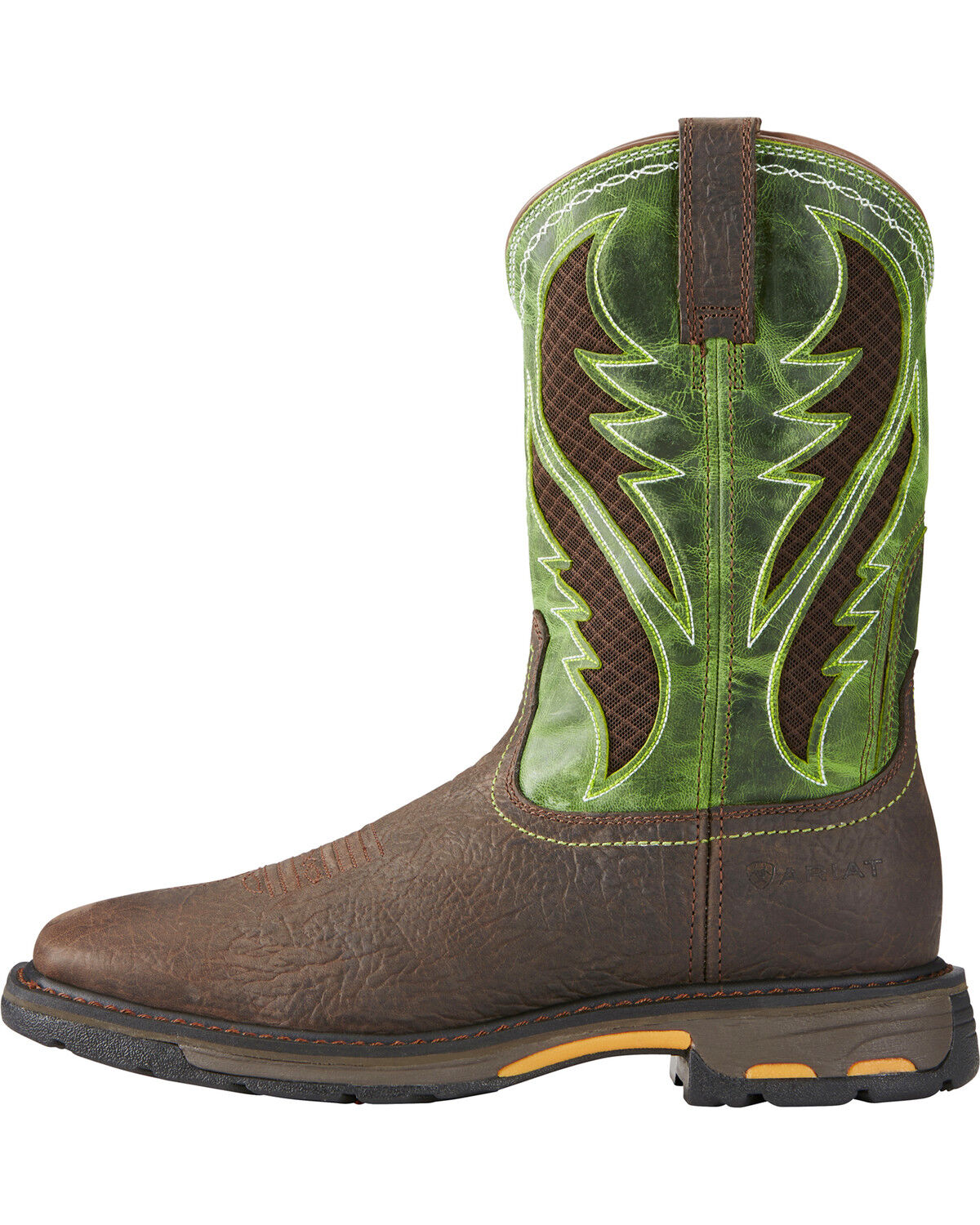 Image #2 - Ariat Men's WorkHog&reg; VentTEK Comp Toe Pull-On Safety Work Boots, Brown, hi-res